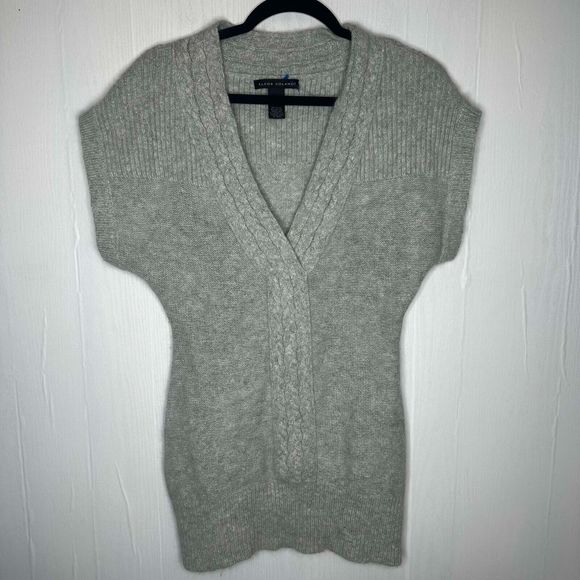 Elena Solano Angora Rabbit Hair Blend Short Sleeved Sweater Blouse Size Small - Picture 3 of 11